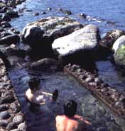 恵山温泉郷の風景
