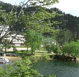 然別湖温泉の風景